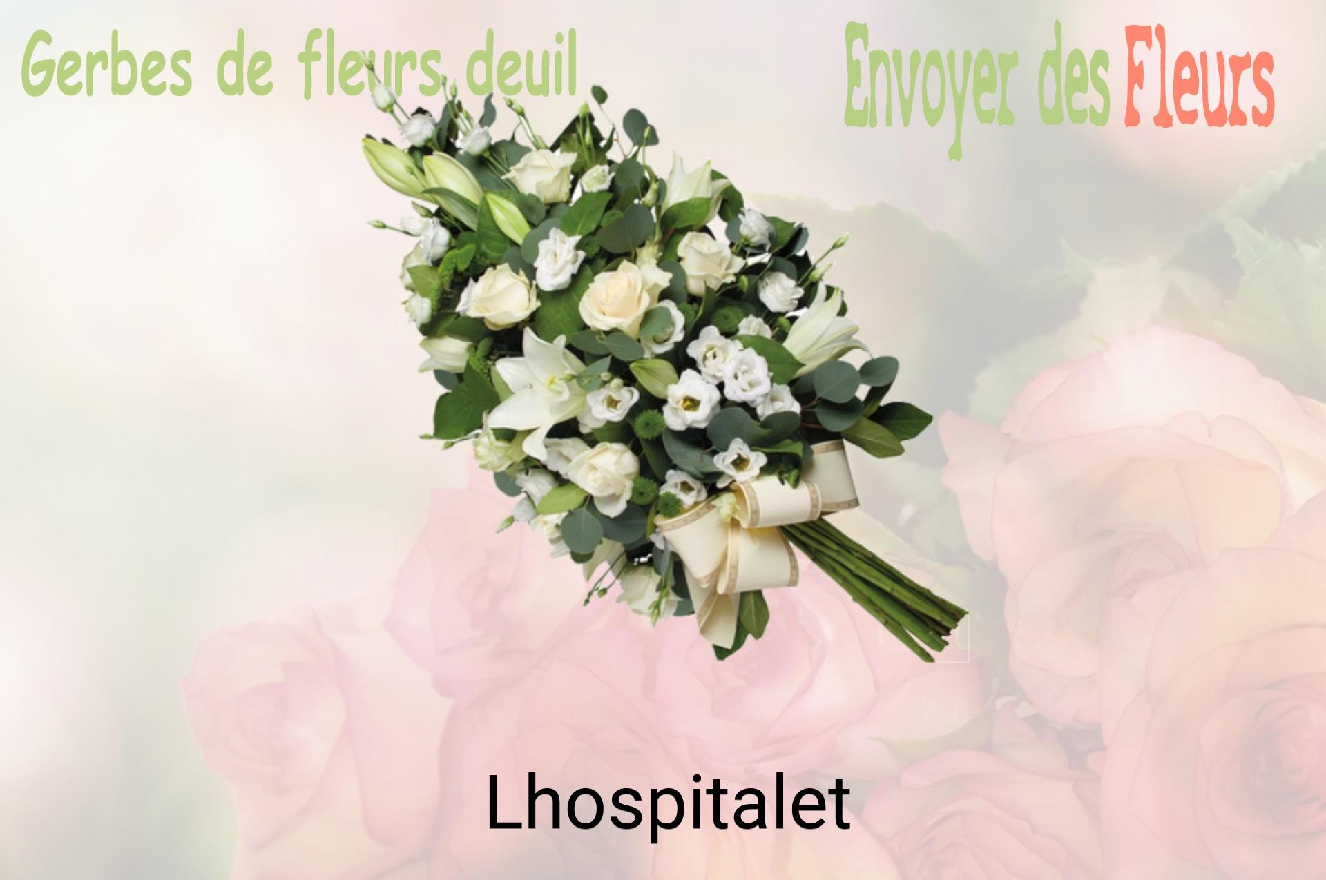Gerbe de fleurs de deuil livrée à Lhospitalet